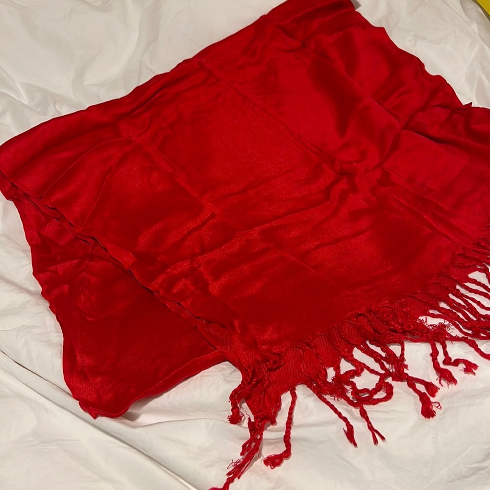 Silky Red scarf/wrap - 25” x 64” (charming Charlie)